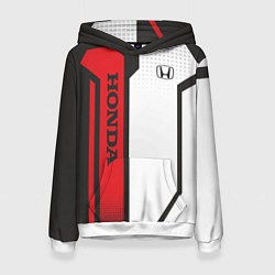 Толстовка-худи женская Honda Driver team, цвет: 3D-белый