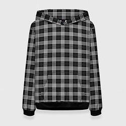 Толстовка-худи женская Шотландка, цвет: 3D-черный