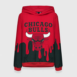 Толстовка-худи женская Chicago Bulls, цвет: 3D-красный