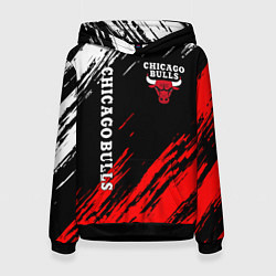 Толстовка-худи женская CHICAGO BULLS, цвет: 3D-черный