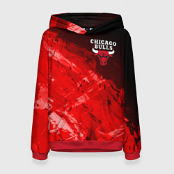 Толстовка-худи женская CHICAGO BULLS, цвет: 3D-красный