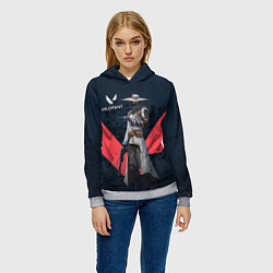 Толстовка-худи женская CYPHER VALORANT, цвет: 3D-меланж — фото 2