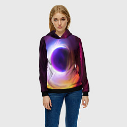 Толстовка-худи женская ЧЁРНАЯ ДЫРА, цвет: 3D-черный — фото 2