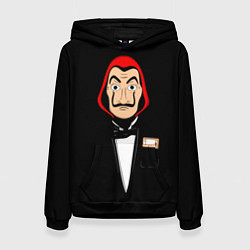 Толстовка-худи женская Бумажный Дом, цвет: 3D-черный