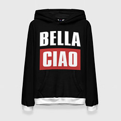 Толстовка-худи женская Bella Ciao, цвет: 3D-белый