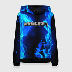 Толстовка-худи женская MINECRAFT, цвет: 3D-черный