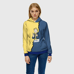 Толстовка-худи женская Fallout logo boy, цвет: 3D-синий — фото 2