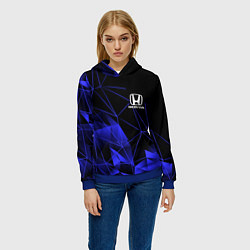 Толстовка-худи женская HONDA, цвет: 3D-синий — фото 2