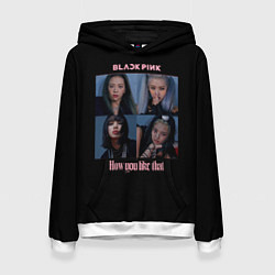 Толстовка-худи женская BLACKPINK, цвет: 3D-белый