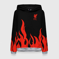 Толстовка-худи женская Liverpool F C, цвет: 3D-меланж
