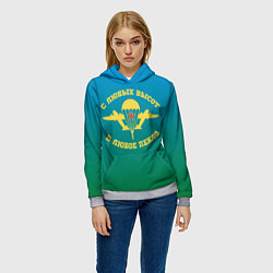 Толстовка-худи женская ВДВ, цвет: 3D-меланж — фото 2
