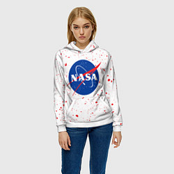 Толстовка-худи женская NASA НАСА, цвет: 3D-белый — фото 2
