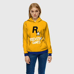 Толстовка-худи женская Рокстар, цвет: 3D-синий — фото 2