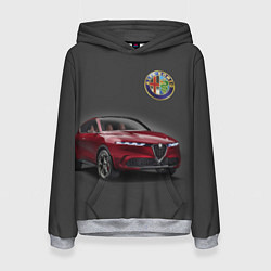 Толстовка-худи женская Alfa Romeo - Italy, цвет: 3D-меланж