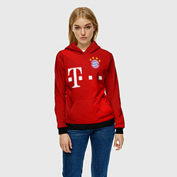 Толстовка-худи женская FC Bayern Munchen, цвет: 3D-черный — фото 2