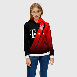 Толстовка-худи женская FC Bayern Munchen Форма, цвет: 3D-белый — фото 2