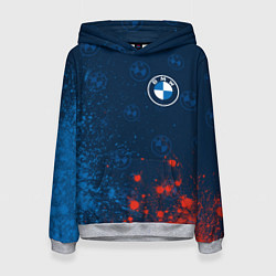 Толстовка-худи женская BMW БМВ, цвет: 3D-меланж
