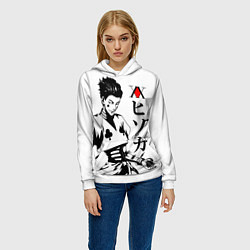 Толстовка-худи женская Hunter x Hunter, Hisoka, цвет: 3D-белый — фото 2
