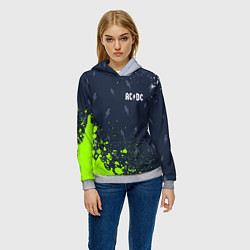 Толстовка-худи женская AC DС, цвет: 3D-меланж — фото 2