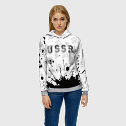 Толстовка-худи женская USSR СССР, цвет: 3D-меланж — фото 2
