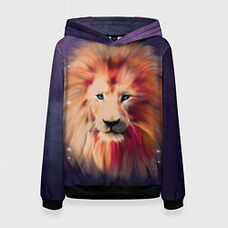 Толстовка-худи женская Звездный Лев, цвет: 3D-черный