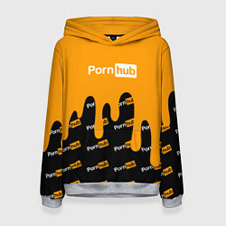 Толстовка-худи женская Porn Hub, цвет: 3D-меланж