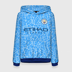 Толстовка-худи женская Manchester City 2021 Home Kit, цвет: 3D-синий