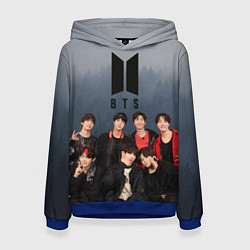 Толстовка-худи женская BTS Forest, цвет: 3D-синий