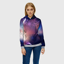 Толстовка-худи женская Абстракция, цвет: 3D-меланж — фото 2