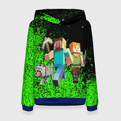 Толстовка-худи женская Minecraft, цвет: 3D-синий