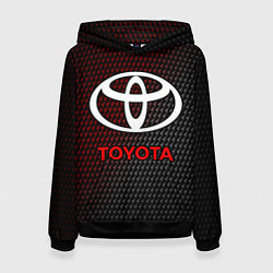 Толстовка-худи женская TOYOTA ТОЙОТА, цвет: 3D-черный