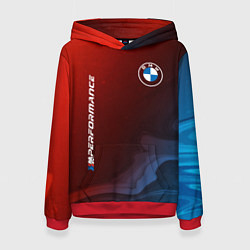 Толстовка-худи женская BMW БМВ, цвет: 3D-красный