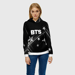 Толстовка-худи женская BTS бойбенд Stars, цвет: 3D-белый — фото 2