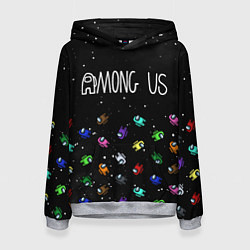 Толстовка-худи женская AMONG US, цвет: 3D-меланж