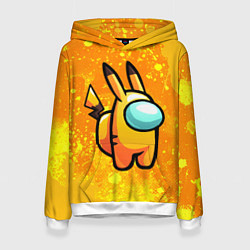 Толстовка-худи женская AMONG US - Pikachu, цвет: 3D-белый