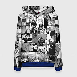 Толстовка-худи женская Токийский гуль, цвет: 3D-синий