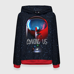 Толстовка-худи женская AMONG US, цвет: 3D-красный