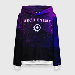 Толстовка-худи женская Arch Enemy Neon logo, цвет: 3D-белый