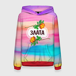 Толстовка-худи женская Злата, цвет: 3D-красный