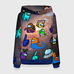 Толстовка-худи женская Among Us Чёрная дыра, цвет: 3D-синий