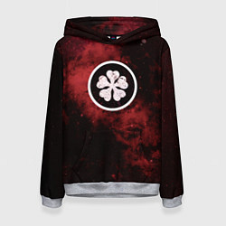 Толстовка-худи женская Черный клевер, цвет: 3D-меланж