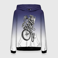 Толстовка-худи женская BMX, цвет: 3D-черный