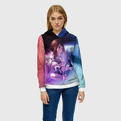 Толстовка-худи женская Урарака, Очако, цвет: 3D-белый — фото 2