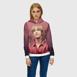 Толстовка-худи женская BTS, цвет: 3D-белый — фото 2