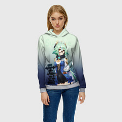 Толстовка-худи женская Sucrose, цвет: 3D-меланж — фото 2