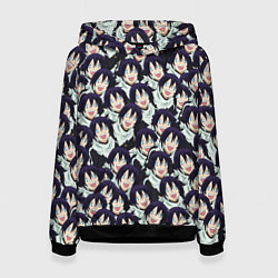 Толстовка-худи женская ЯТО БЕЗДОМНЫЙ БОГ, цвет: 3D-черный