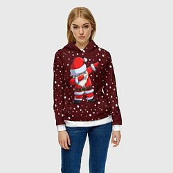 Толстовка-худи женская Dab-Santa, цвет: 3D-белый — фото 2