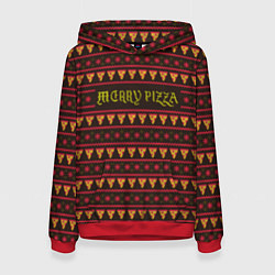 Толстовка-худи женская Merry Pizza, цвет: 3D-красный