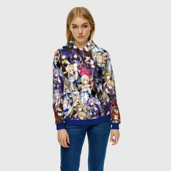 Толстовка-худи женская GENSHIN IMPACT, цвет: 3D-синий — фото 2