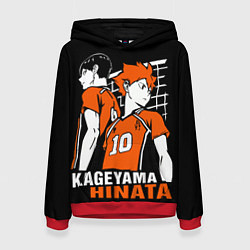 Толстовка-худи женская Haikyuu Hinata Kageyama, цвет: 3D-красный